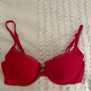 Victoria’s Secret Red Lace Trim Bra